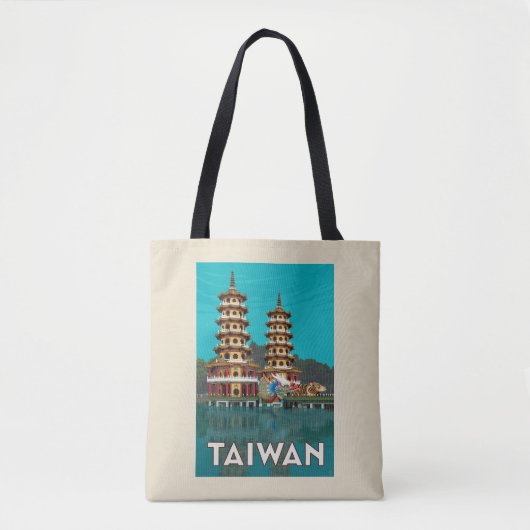 Taiwan | Draak- en tijgerpagodes Tote Bag (Voorkant)