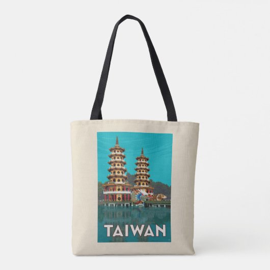 Taiwan | Draak- en tijgerpagodes Tote Bag (Achterkant)