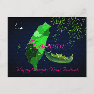 Taiwan Drakenbootfestival Zongzi Bamboe Ansichtkaa Briefkaart