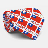 Taiwan en Taiwanese vlag met Jouw naam Stropdas (Opgerold)