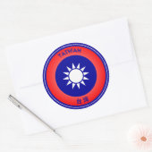 Taiwan Erfgoed Embleem Ronde Sticker (Envelop)