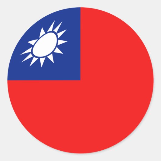 Taiwan Fisheye Flag Sticker (Voorkant)
