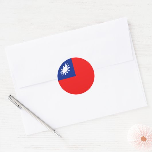 Taiwan Fisheye Flag Sticker (Envelop)