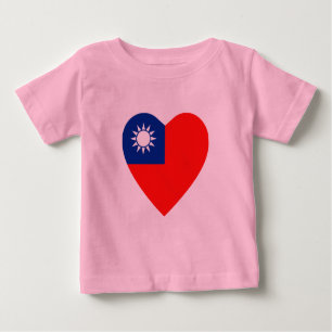 Taiwan Flag Hart T-shirt