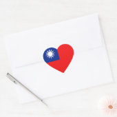 Taiwan Flag Heart Sticker (Envelop)