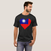 Taiwan Flag Heart Taiwan Love Taiwan T-shirt (Voorkant volledig)