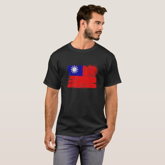Taiwan Flag Pride Friendship Proud Peace R T-shirt (Voorkant volledig)