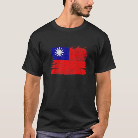 Taiwan Flag Pride Friendship Proud Peace  R T-shirt (Voorkant)