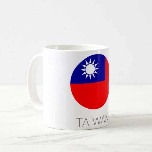 Taiwan Flag Travel Mug Koffiemok (Voorkant links)