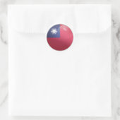 Taiwan Glossy Circle Flag Ronde Sticker (Tas)