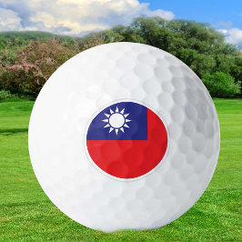 Taiwan Golf Balls, Taiwanese vlaggolfers/patriot Golfballen