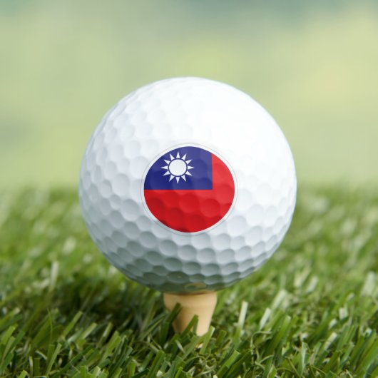Taiwan Golf Balls, Taiwanese vlaggolfers/patriot Golfballen (Insitu Shirt)
