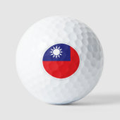 Taiwan Golf Balls, Taiwanese vlaggolfers/patriot Golfballen (Voorkant)