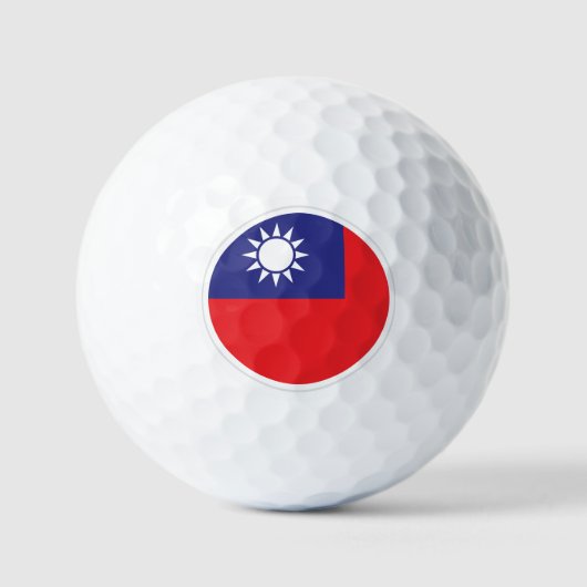 Taiwan Golf Balls, Taiwanese vlaggolfers/patriot Golfballen (Voorkant)
