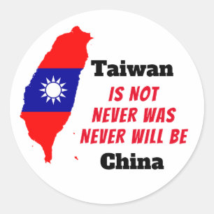 Taiwan IS GEEN China Ronde Sticker