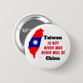 Taiwan IS NIET China Ronde Button 5,7 Cm (Voorkant /achterkant)