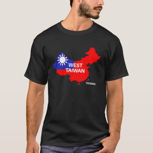 Taiwan is niet China West Taiwan T-shirt (Voorkant)