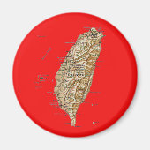 Taiwan Kaart Magneet (Voorkant)