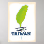 Taiwan-kaart Poster (Voorkant)