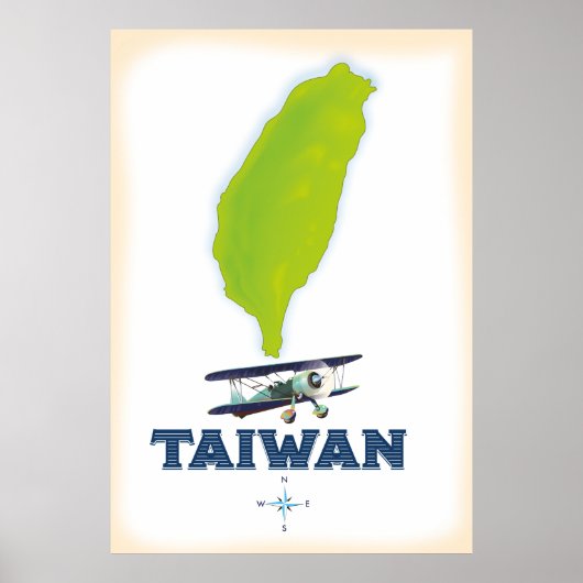 Taiwan-kaart Poster (Voorkant)