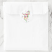 Taiwan-kaart Ronde Sticker (Tas)