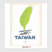 Taiwan-kaart Sticker (Vel)