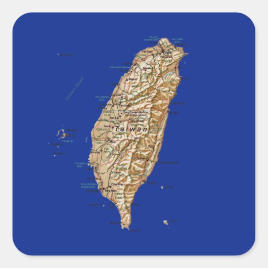 Taiwan Kaart Sticker (Voorkant)