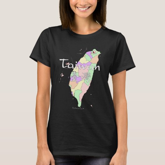 Taiwan-kaart T-shirt (Voorkant)