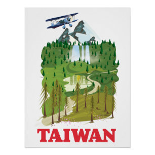 Taiwan landschap reisposter perfect poster