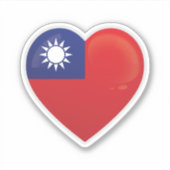 Taiwan Liefde Icon Sticker (Voorkant)