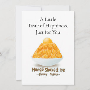 Taiwan Mango Shaved Ice Geluk Bedankkaart