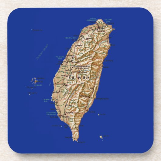 Taiwan Map Onderzetter (Voorkant)
