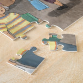 Taiwan Morning Market Illustration Jigzaag Puzzle Legpuzzel (Zijkant)