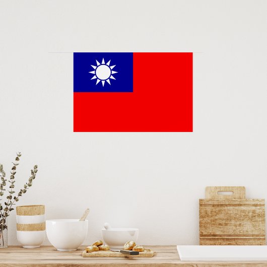 Taiwan Nationale vlaggenrepubliek China, Aziatisch Poster (Keuken)