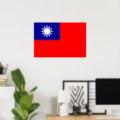 Taiwan Nationale vlaggenrepubliek China, Aziatisch Poster (Thuiskantoor)