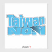 taiwan-no-1_BLUE_ team taiwan Sticker (Vel)