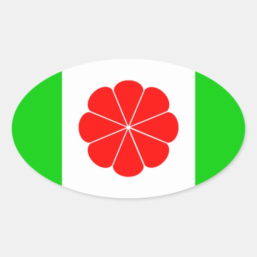 Taiwan onafhankelijkheidsvlag ovale sticker (Voorkant)
