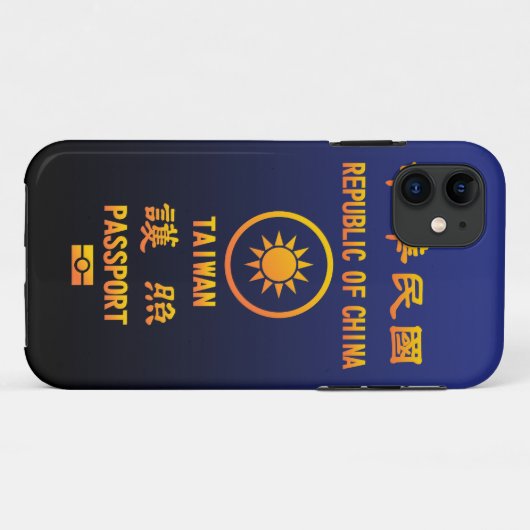 Taiwan Passport Case-Mate iPhone Case (Achterkant (horizontaal))