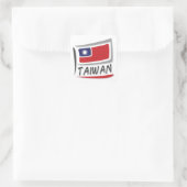 Taiwan Pride X-vlag Vierkante Sticker (Tas)
