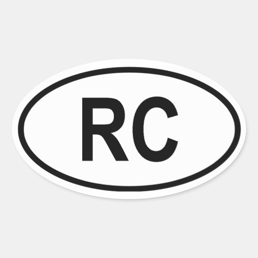 Taiwan "RC" Ovale Sticker (Voorkant)