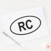 Taiwan "RC" Ovale Sticker (Envelop)