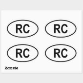 Taiwan "RC" Ovale Sticker (Vel)