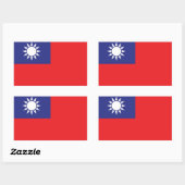 Taiwan Rechthoekige Sticker (Vel)