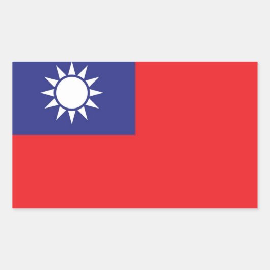 Taiwan Rechthoekige Sticker (Voorkant)