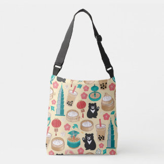 Taiwan Reis Iconen Patroon Crossbody Tas