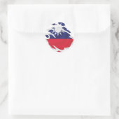 Taiwan Ripped Flag Classic Round Sticker (Tas)