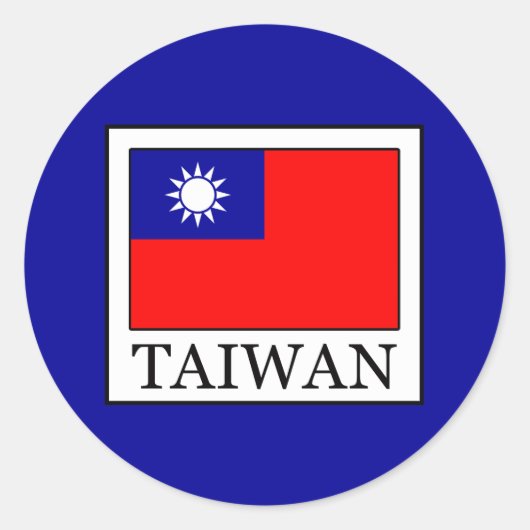 Taiwan Ronde Sticker (Voorkant)