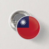 Taiwan Round Icon-vlag Ronde Button 3,2 Cm (Voorkant /achterkant)