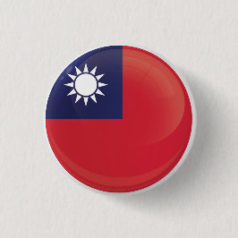 Taiwan Round Icon-vlag Ronde Button 3,2 Cm
