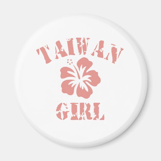 Taiwan roze meisje magneet (Voorkant)